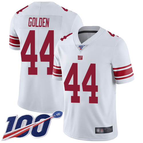 Men New York Giants #44 Markus Golden White Vapor Untouchable Limited Player 100th Season Football NFL Jersey